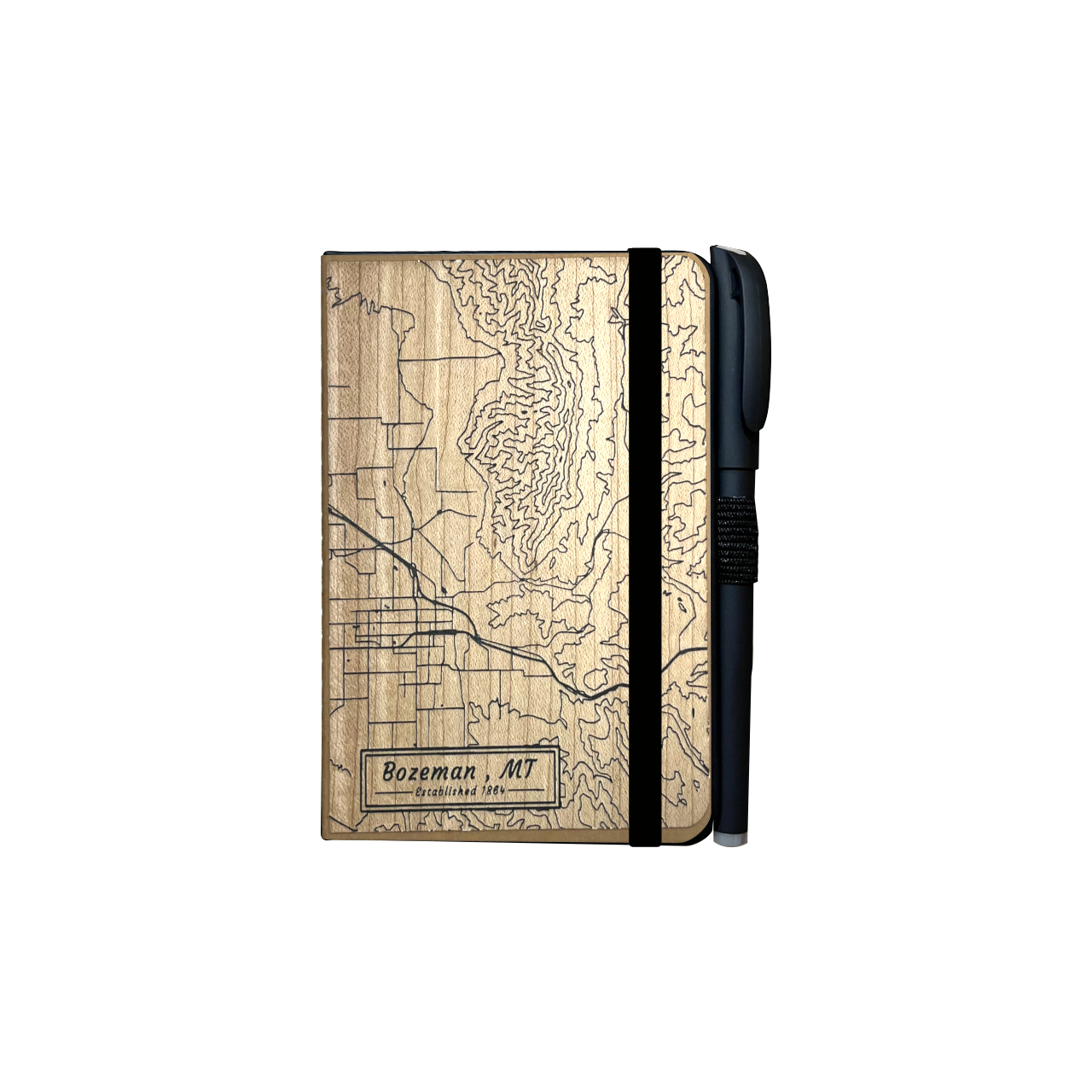 Custom Map Wooden Journal