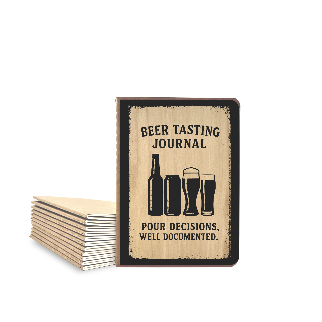 Beer Tasting Journal - Wood Cover