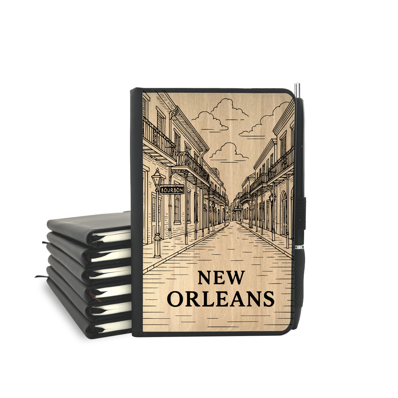 Bourbon Street - Wood Cover Journal