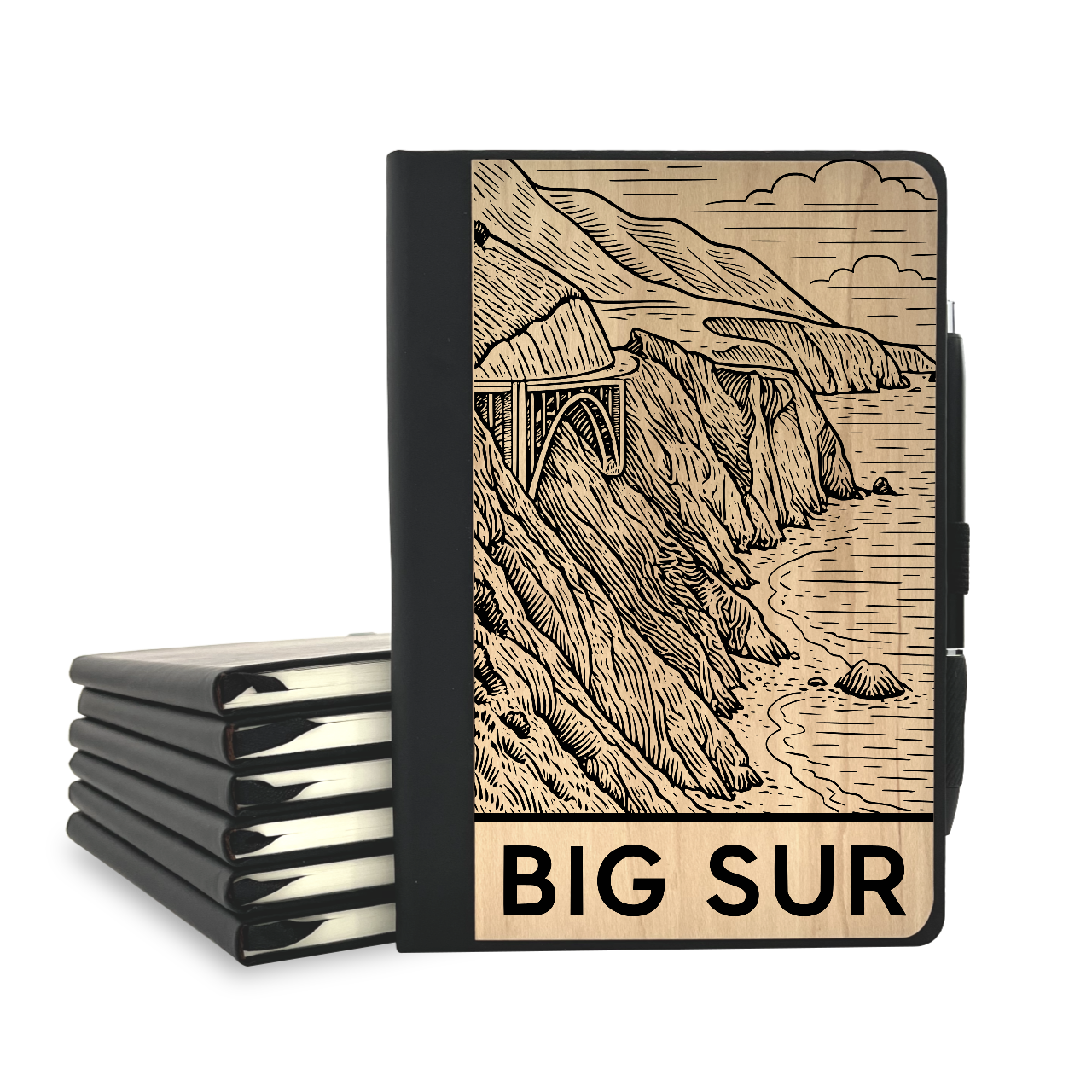 Big Sur - Wood Cover Journal