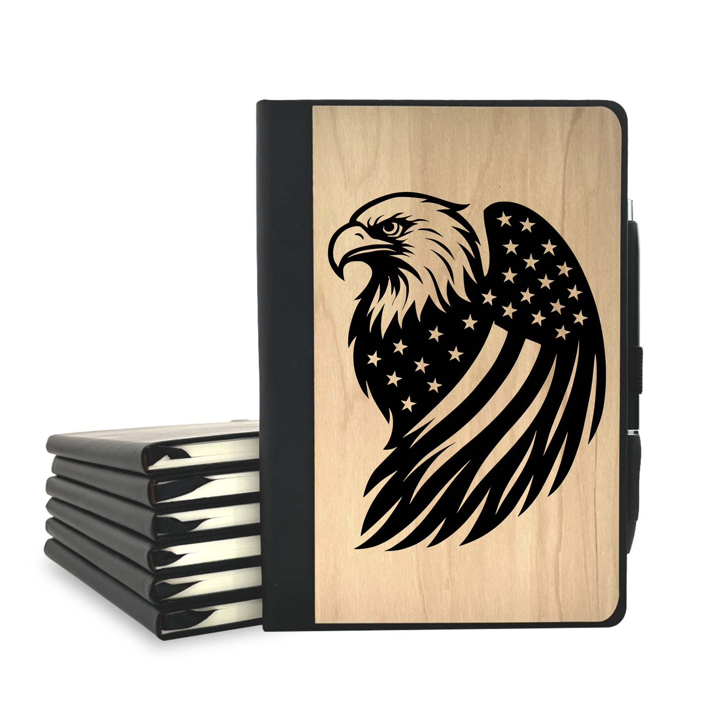 US Eagle- Wood Cover Journal