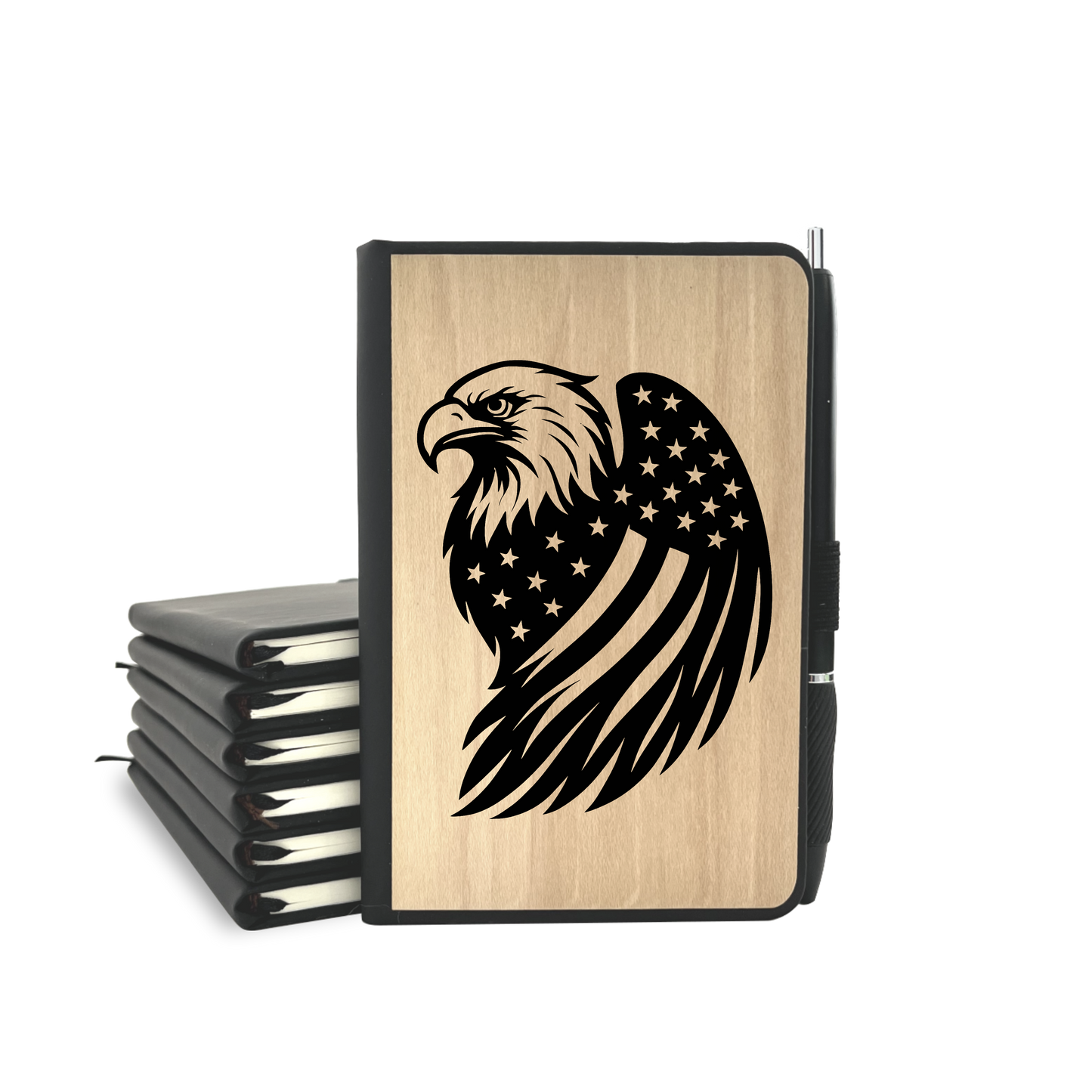 US Eagle- Wood Cover Journal