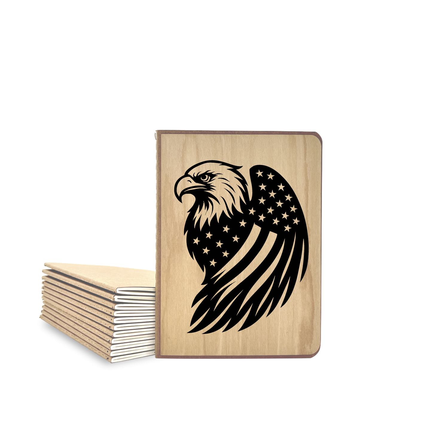 US Eagle- Wood Cover Journal