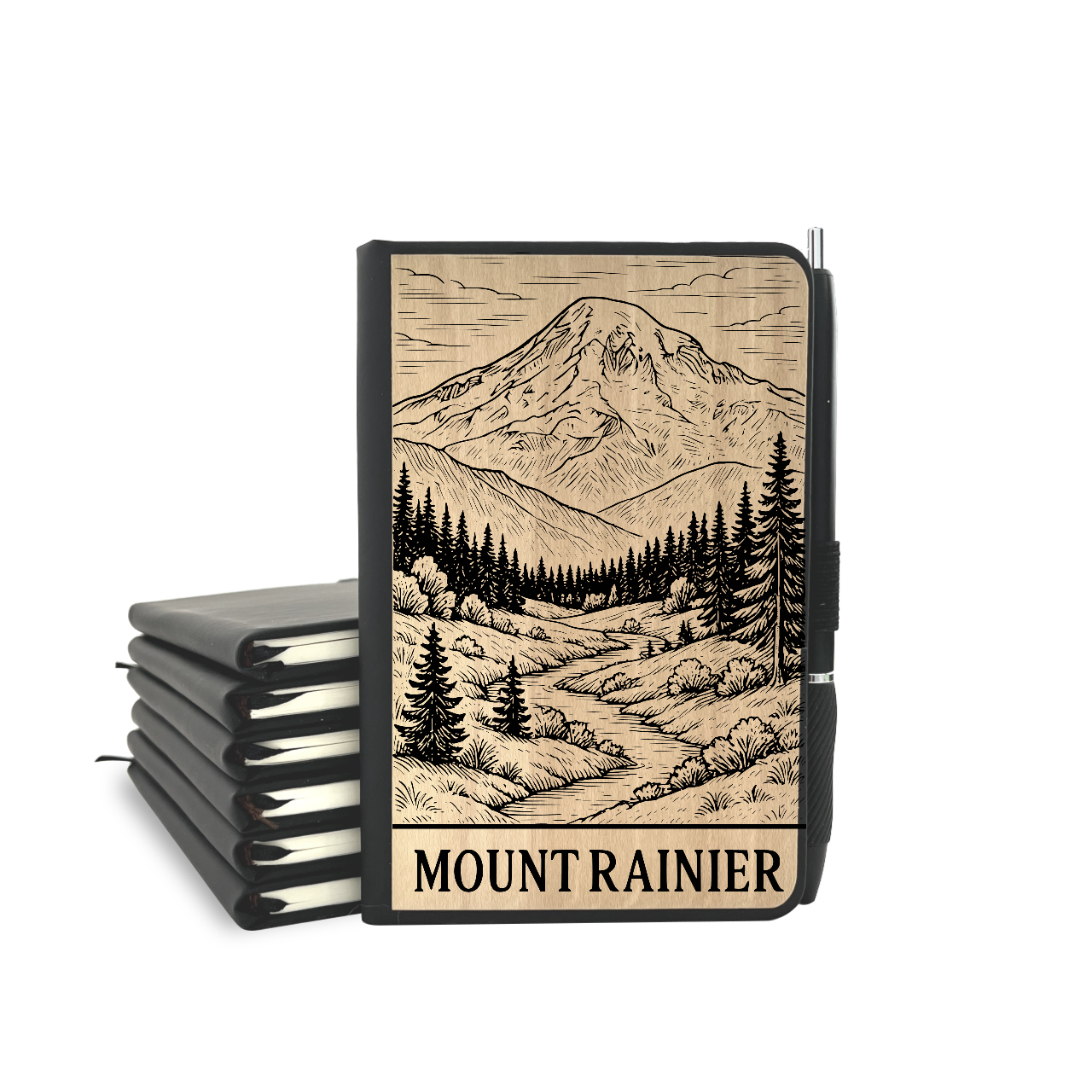 Mount Rainier - Wood Cover Journal