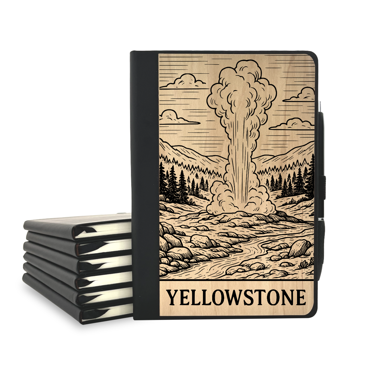Yellowstone - Wood Cover Journal
