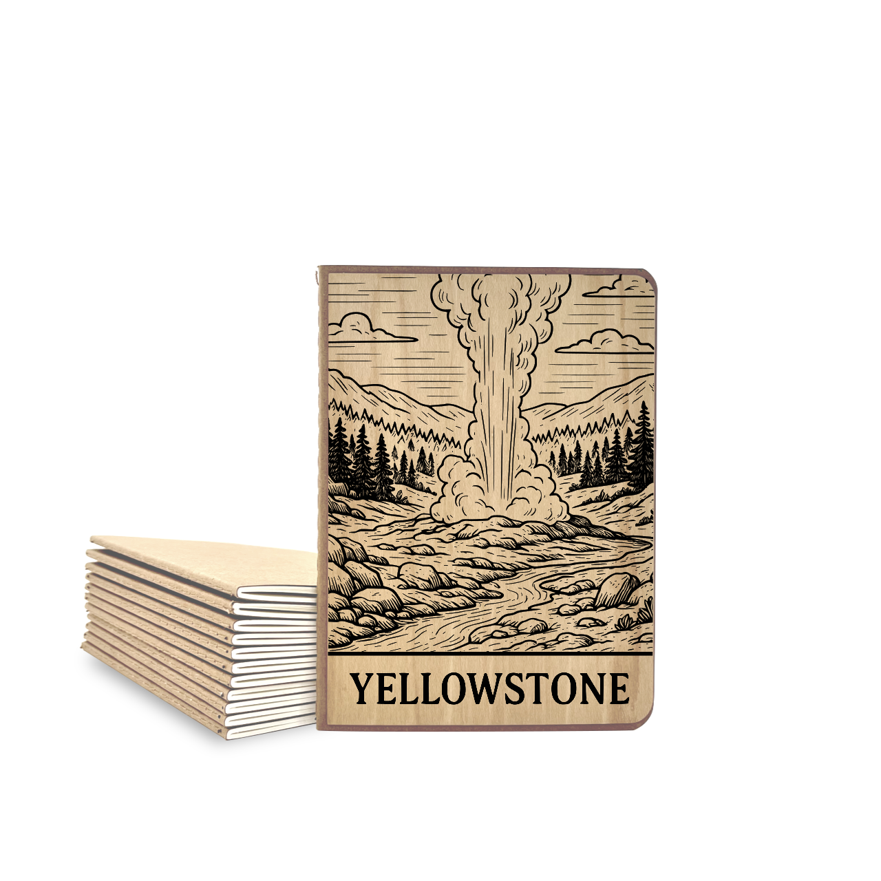 Yellowstone - Wood Cover Journal