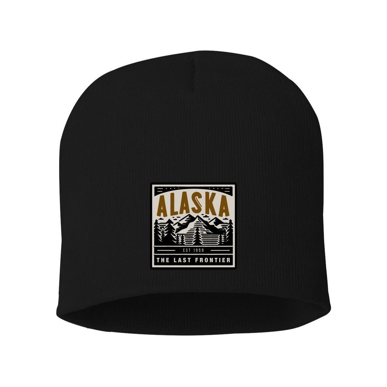 8" Beanie Cap with Custom Woven Patch