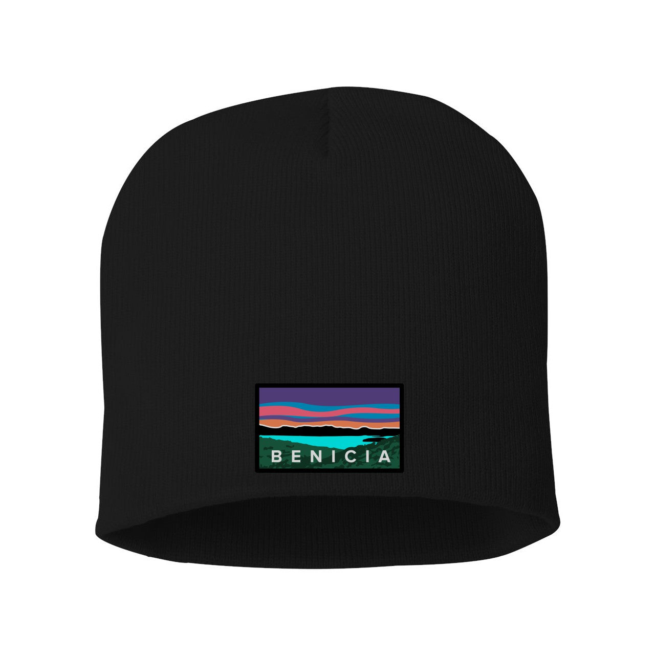 8" Beanie Cap with Custom Woven Patch