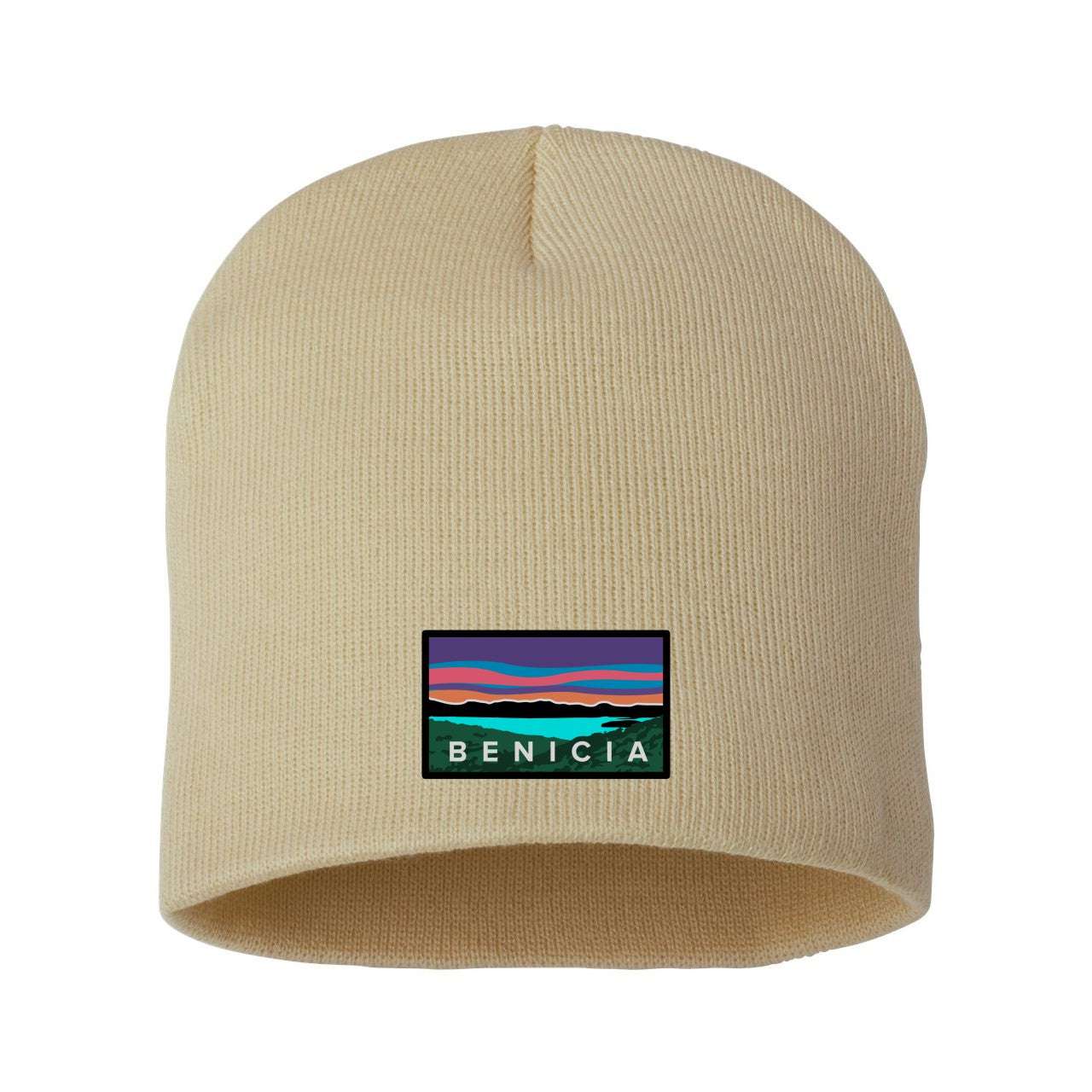 8" Beanie Cap with Custom Woven Patch