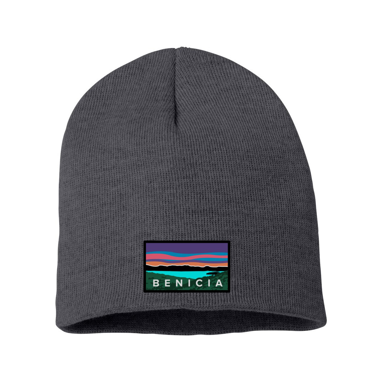 8" Beanie Cap with Custom Woven Patch