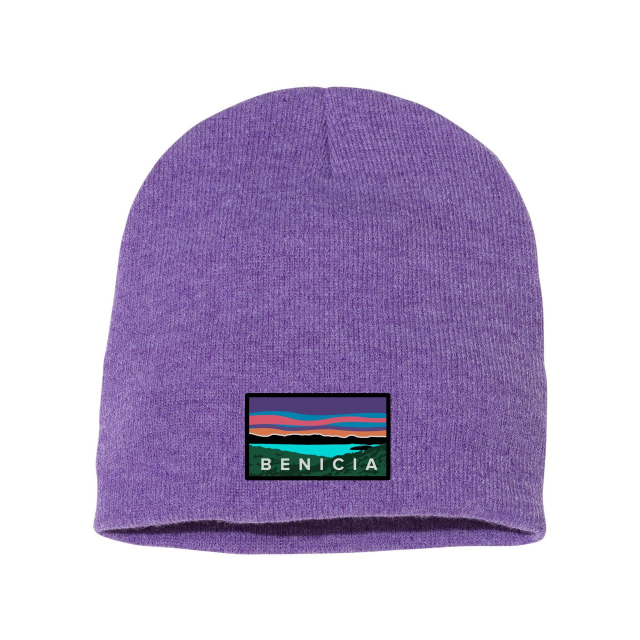 8" Beanie Cap with Custom Woven Patch