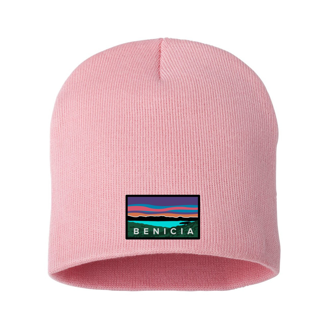 8" Beanie Cap with Custom Woven Patch