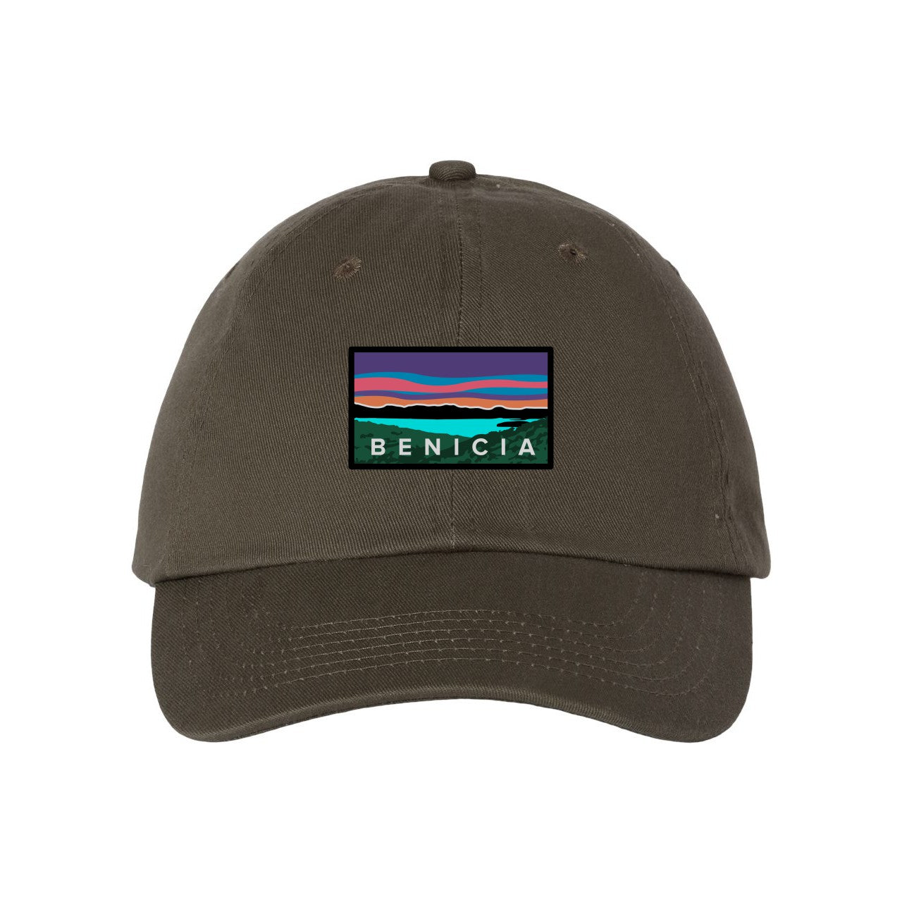 Bio-Washed Dad Cap with Custom Woven Patch