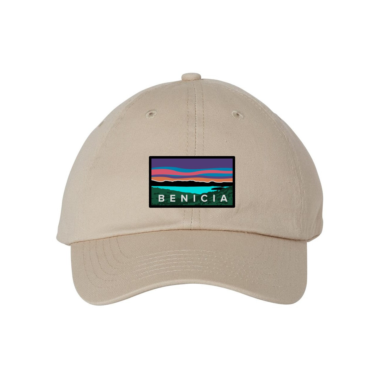 Bio-Washed Dad Cap with Custom Woven Patch
