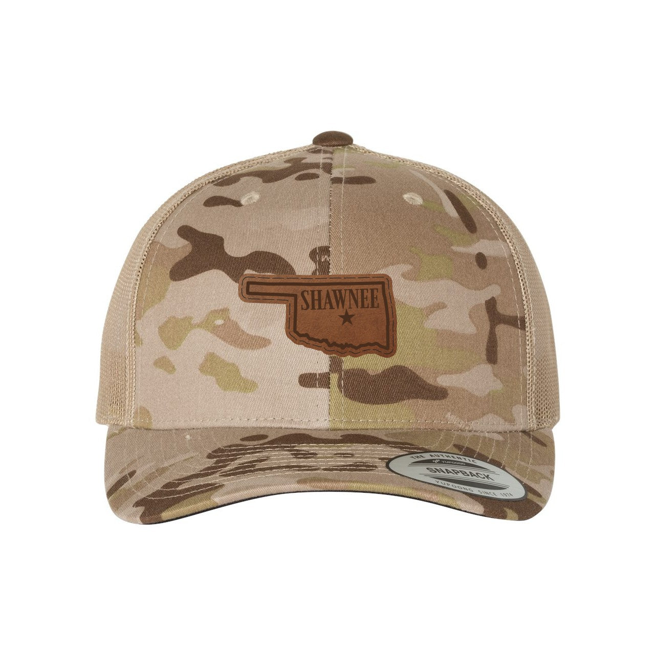 Multicam YP Trucker Cap with Custom Leather Patch