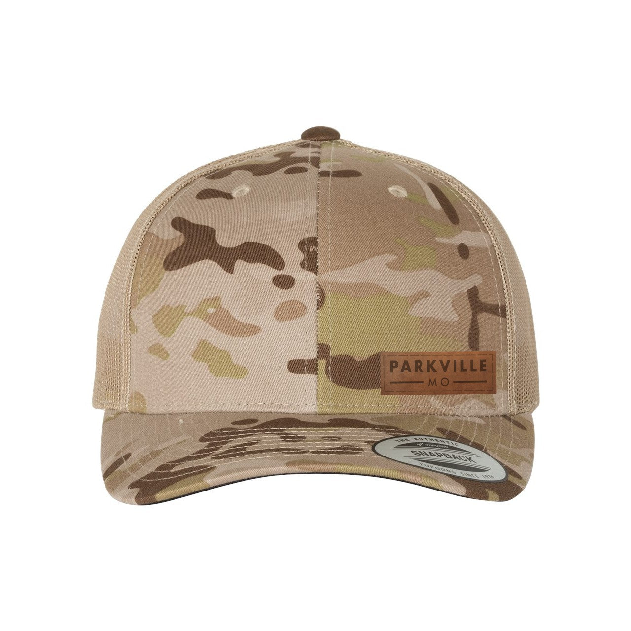 Multicam YP Trucker Cap with Custom Leather Patch