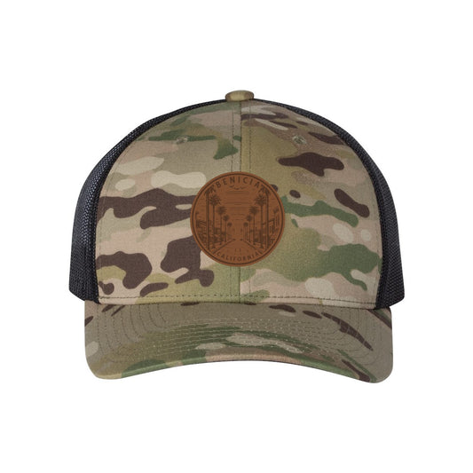 Multicam YP Trucker Cap with Custom Leather Patch
