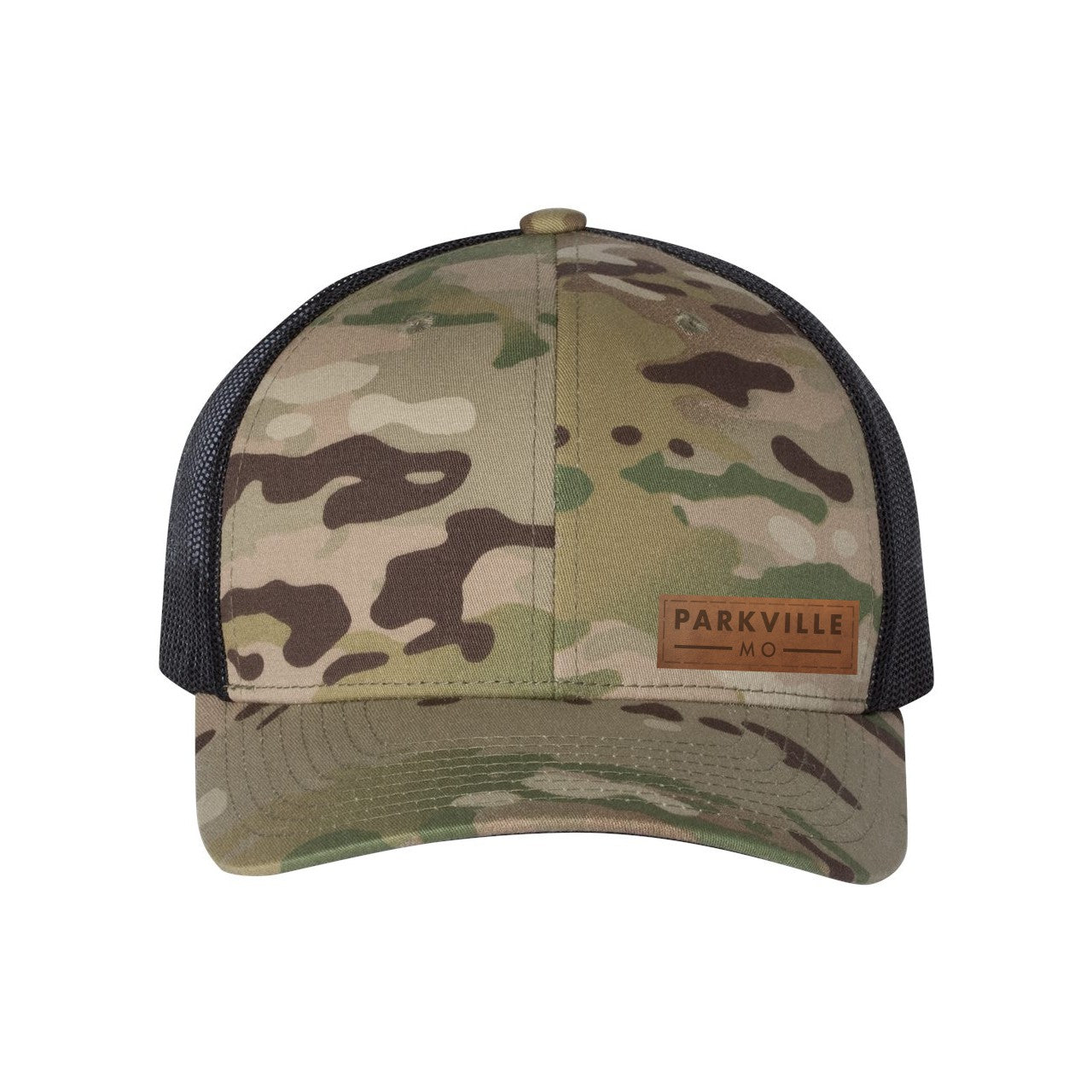Multicam YP Trucker Cap with Custom Leather Patch