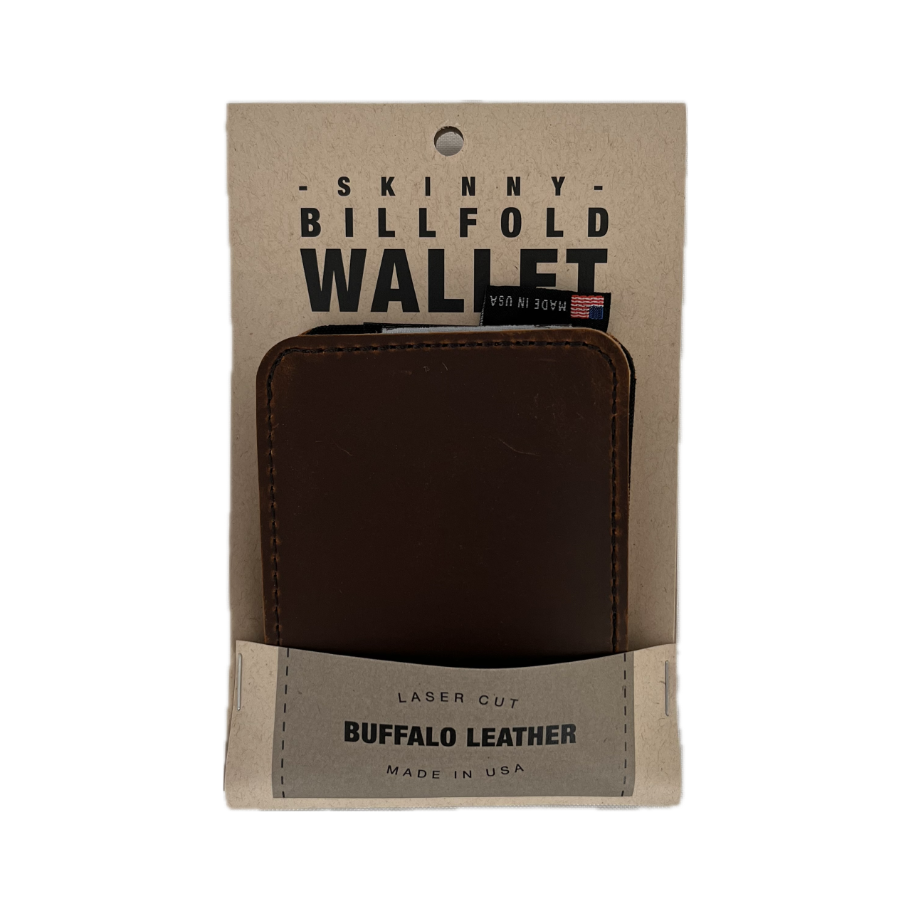 Packaging for Premium Billfold Wallet - RFID Blocking - Made In USA - Real Leather