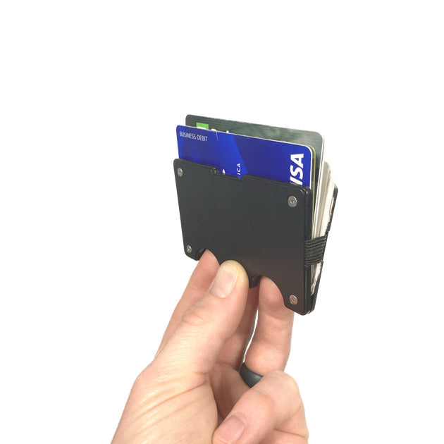 The Rift Wallet™ - Slim Metal RFID-Blocking Lifestyle Image