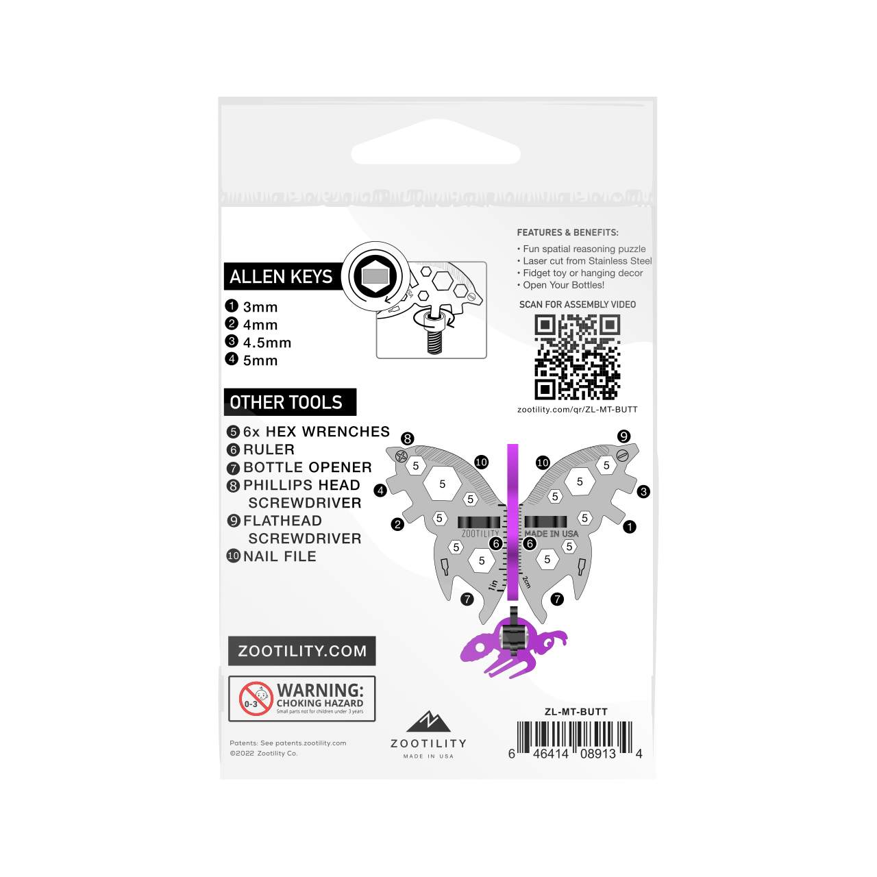 Butterfly Multi-Tool - Metal TekPet