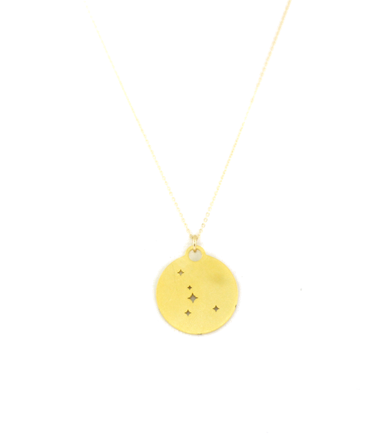Zodiac Constellation Gold Pendant