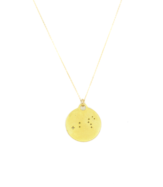 Zodiac Constellation Gold Pendant