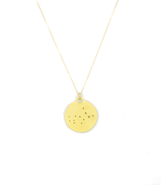 Zodiac Constellation Gold Pendant