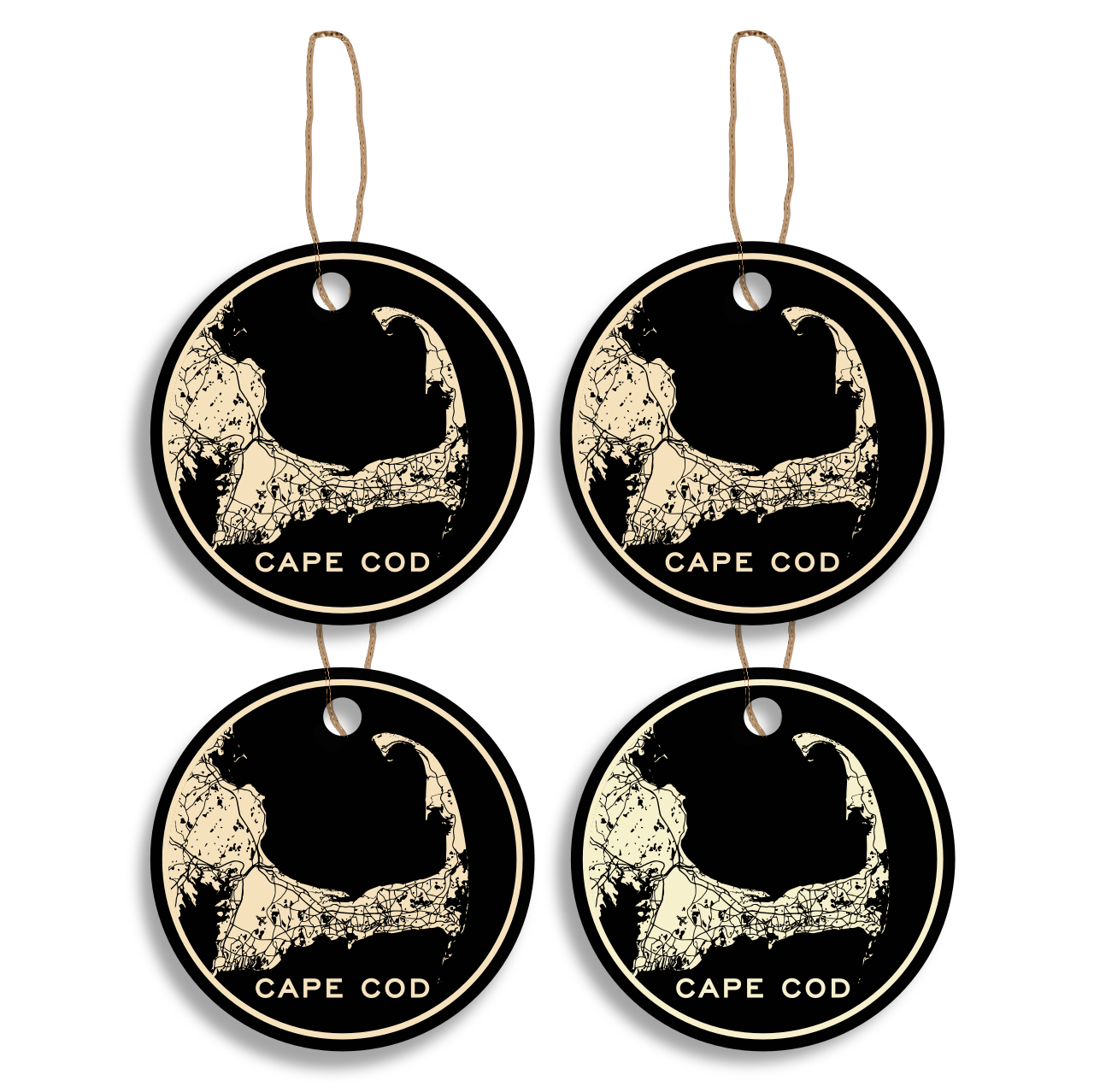 Custom Map Painted Ornaments