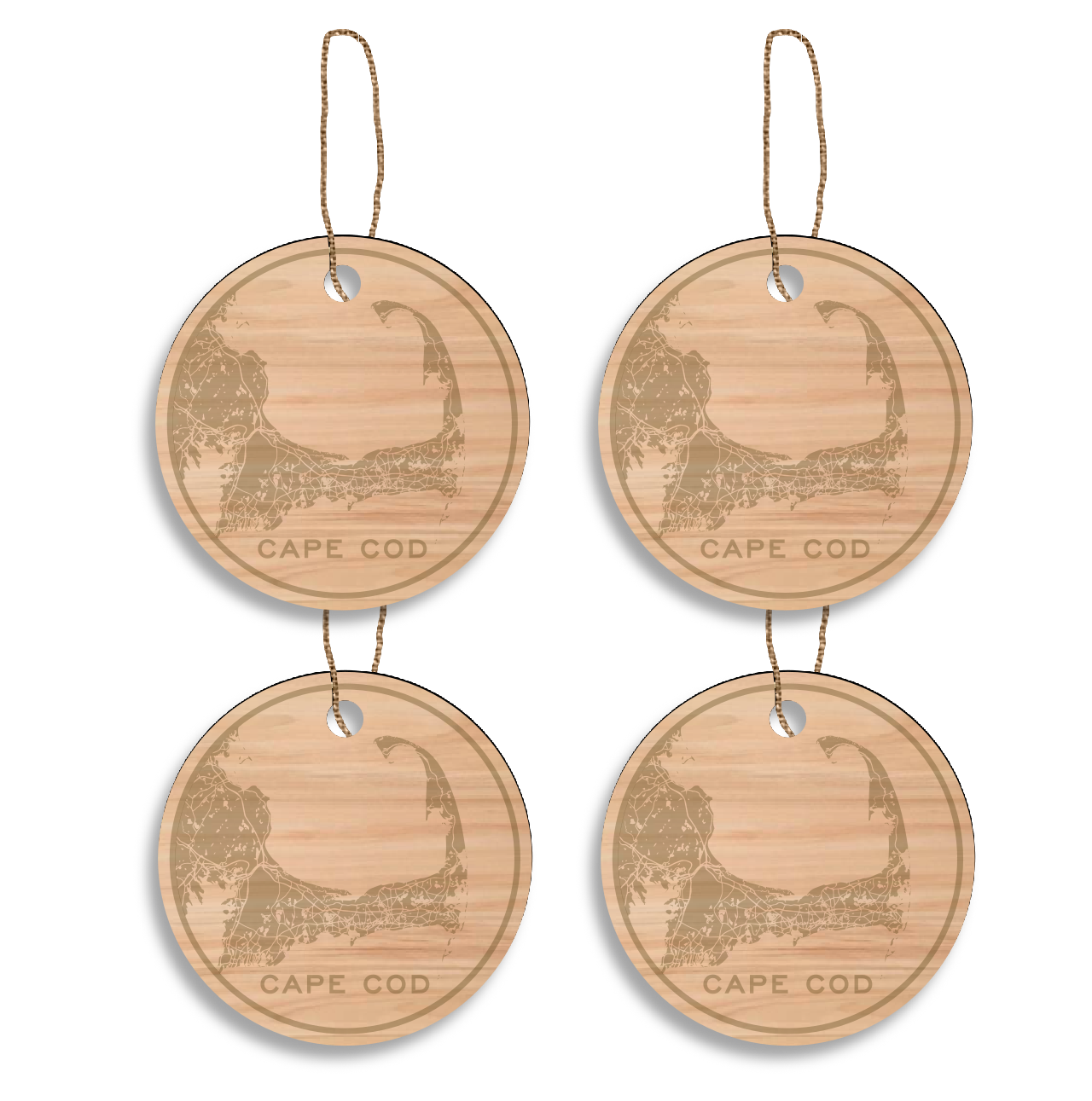 Custom Map Painted Ornaments