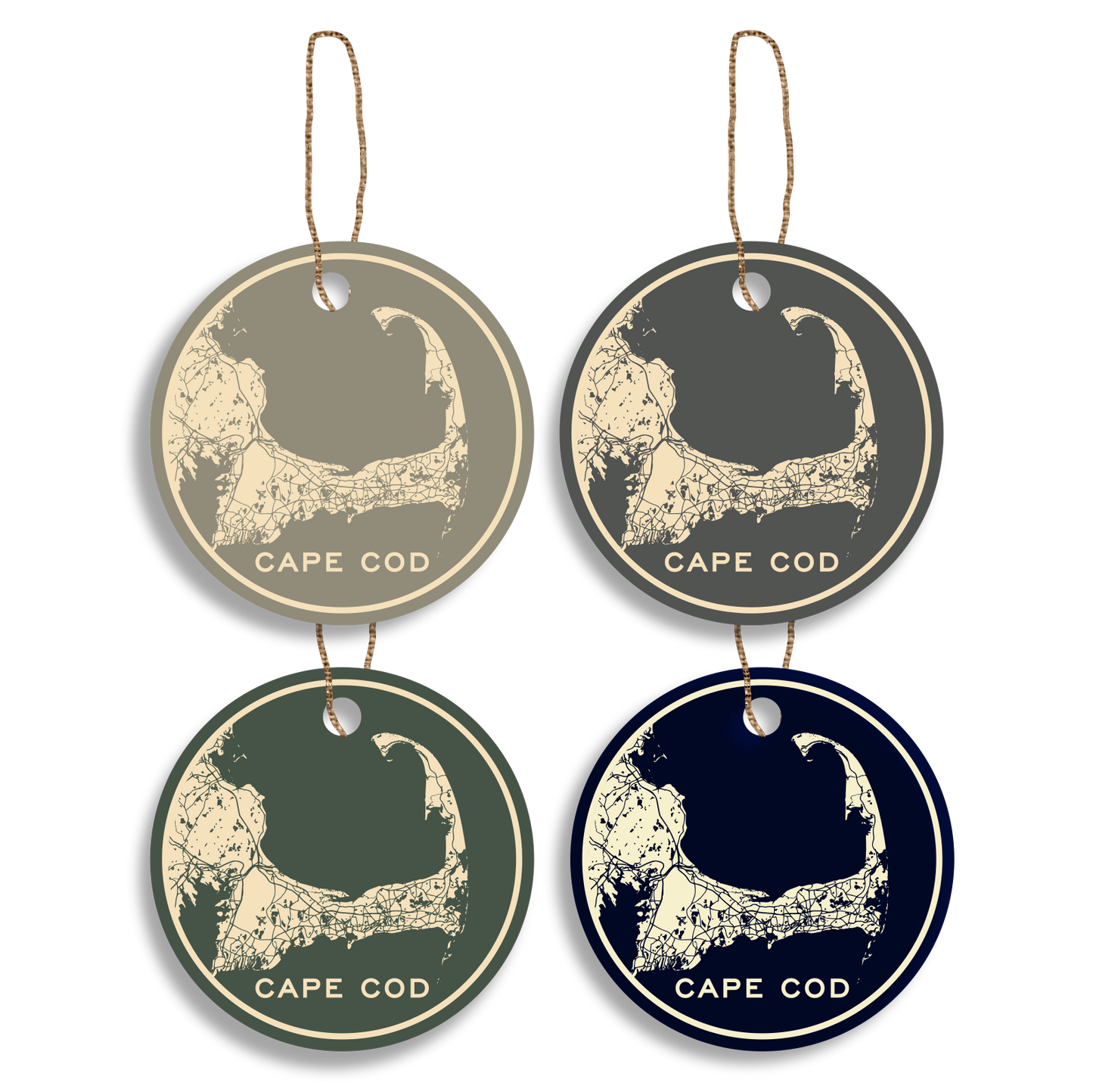 Custom Map Painted Ornaments