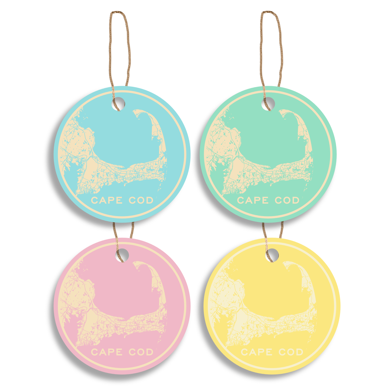 Custom Map Painted Ornaments