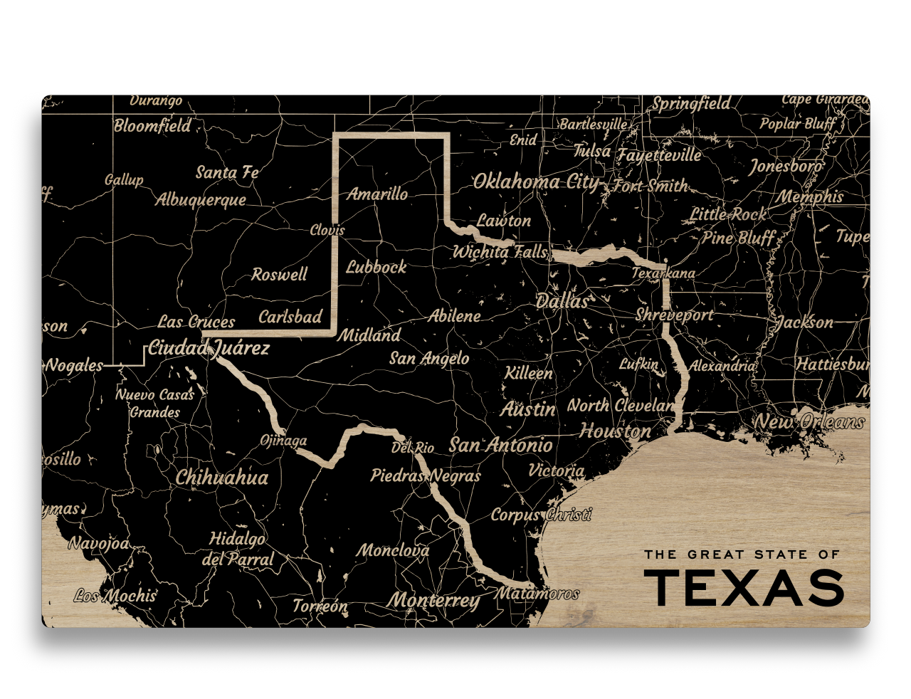 Custom Map Wooden Wall Art
