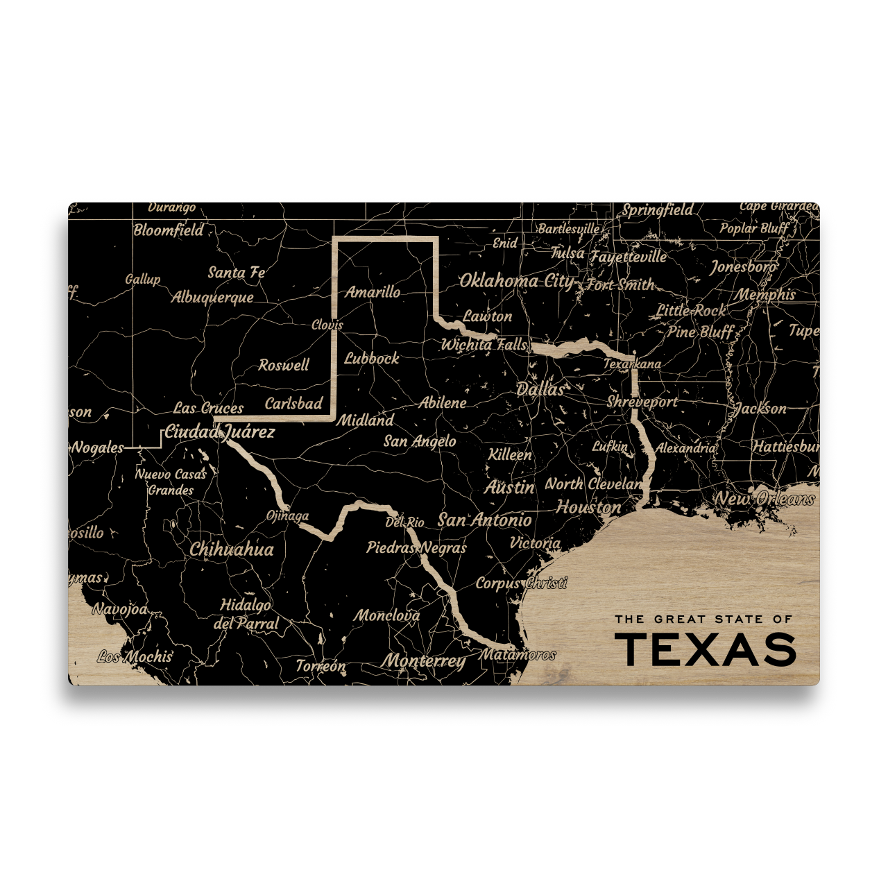 Custom Map Wooden Wall Art