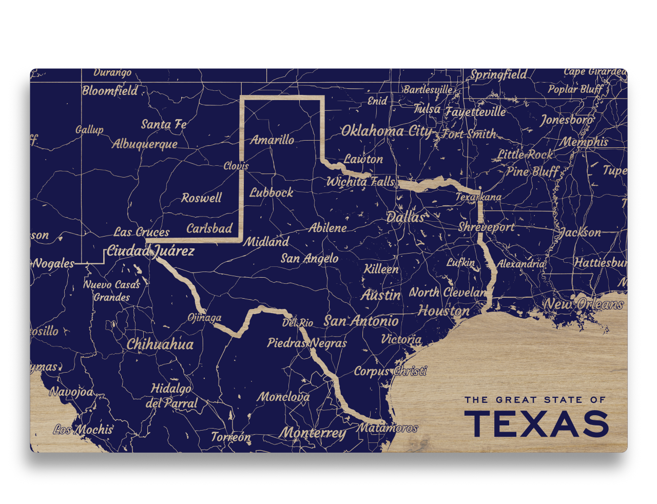 Custom Map Wooden Wall Art