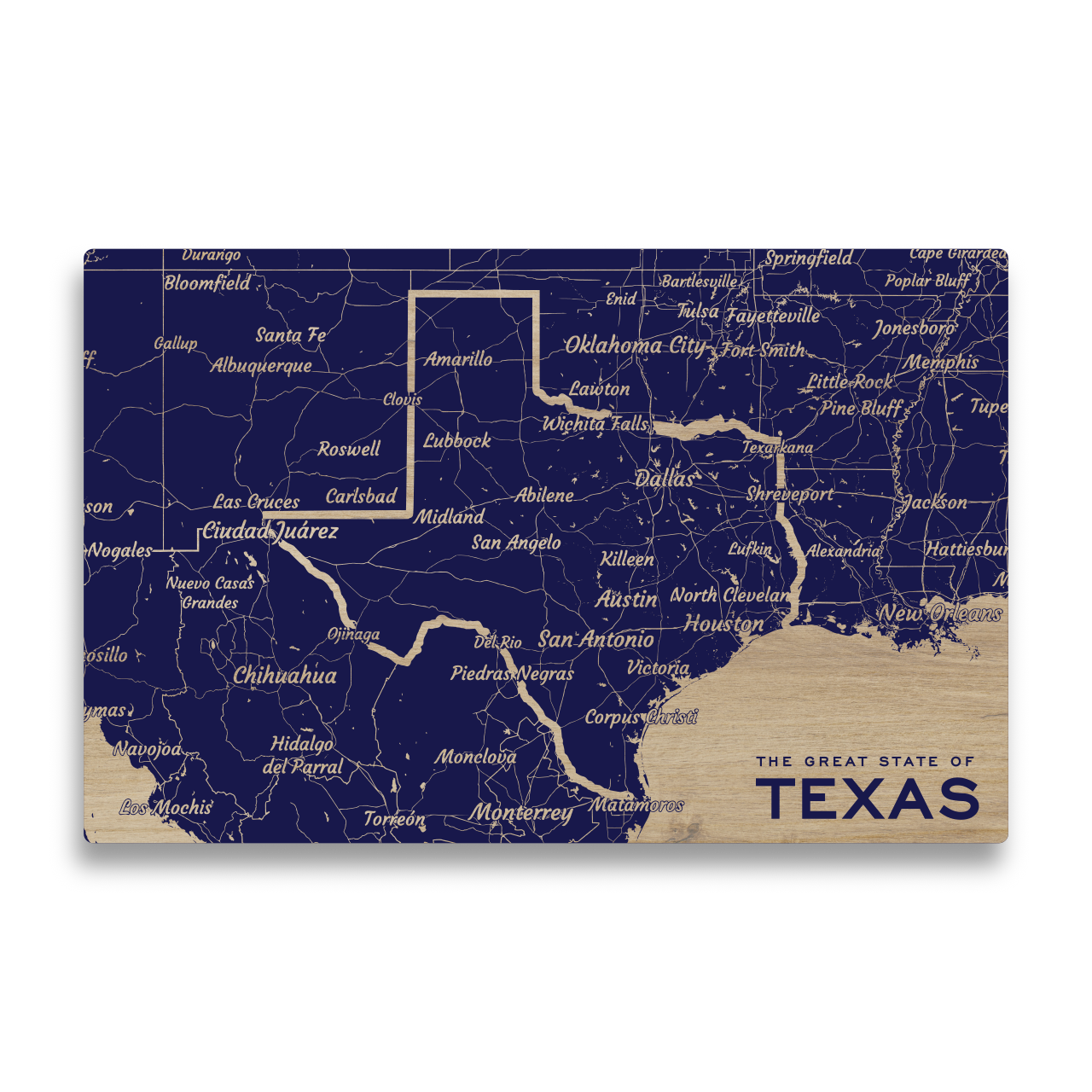Custom Map Wooden Wall Art