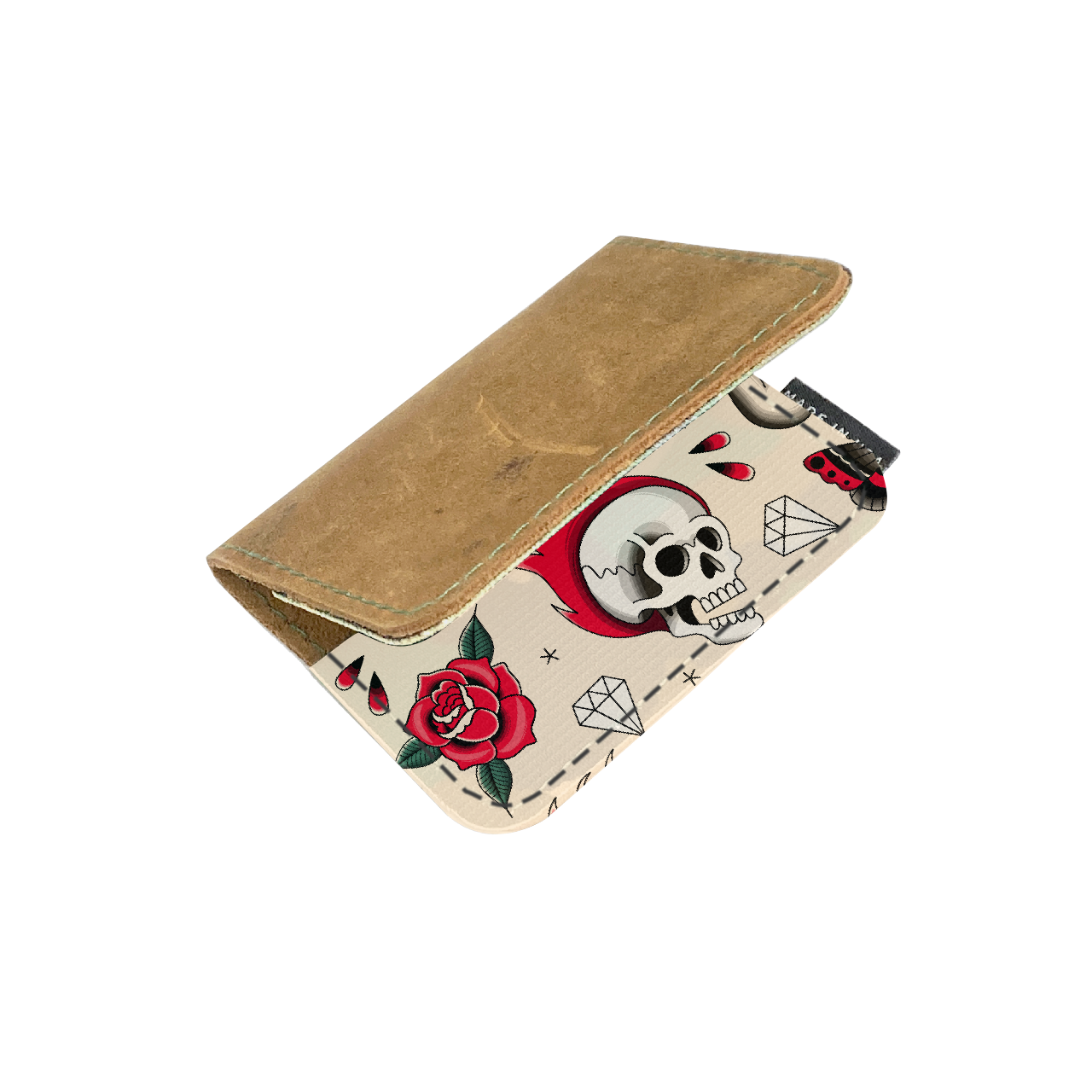 Leather Front Pocket Wallet - Prints