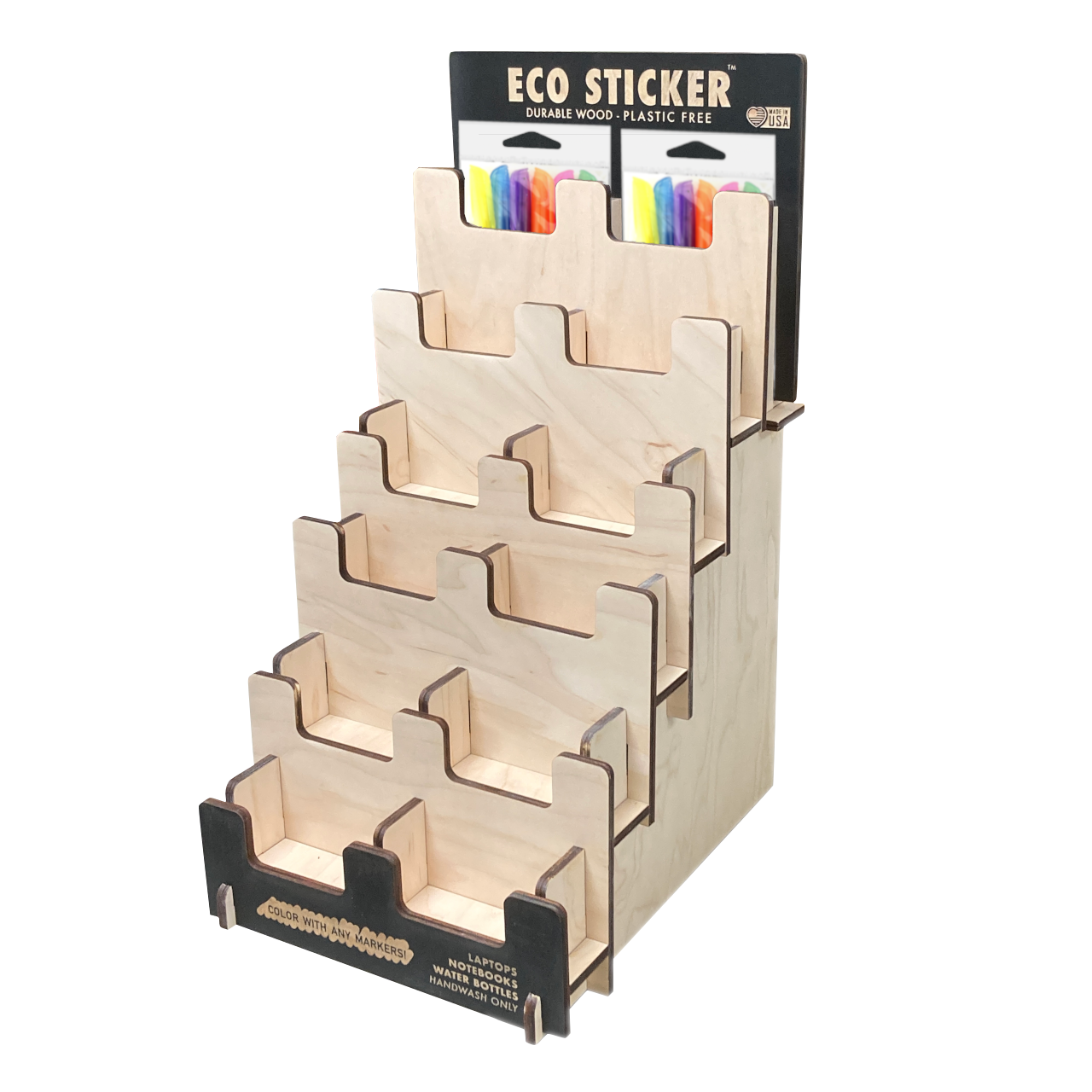 Eco Sticker Tiered Display