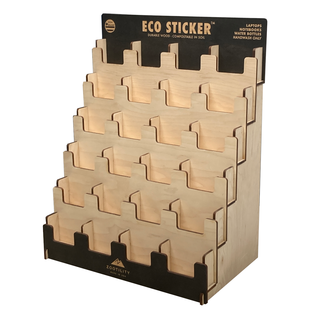 Eco Sticker Tiered Display