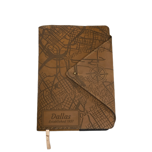 Custom Map Leather Journal