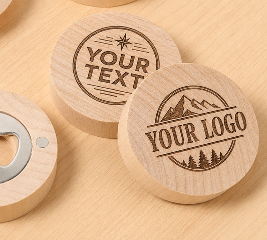 Custom Wood Bottle Opener Magnet