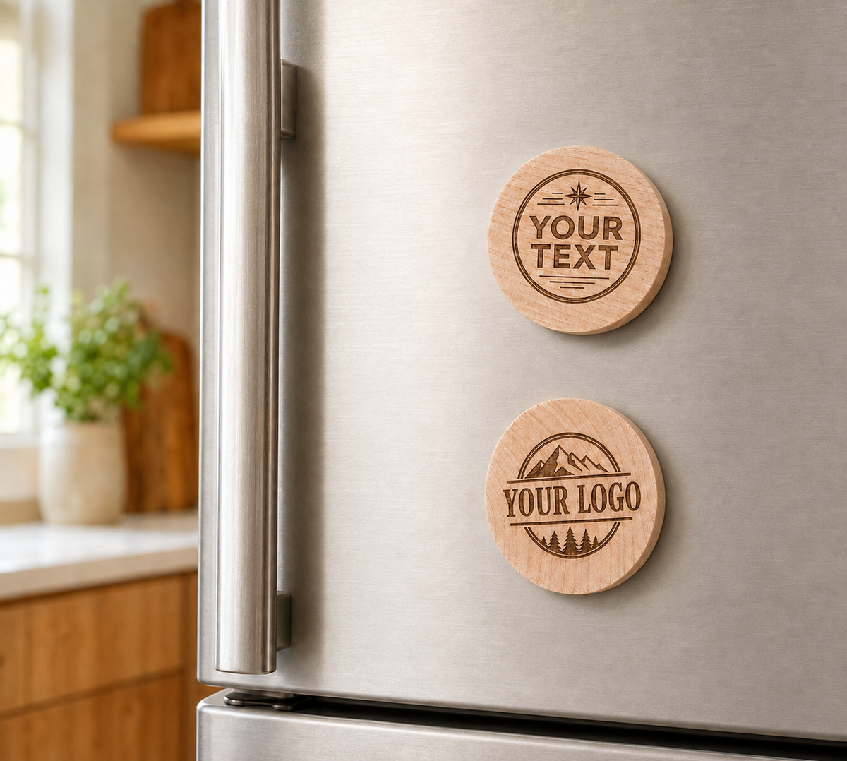 Custom Wood Bottle Opener Magnet