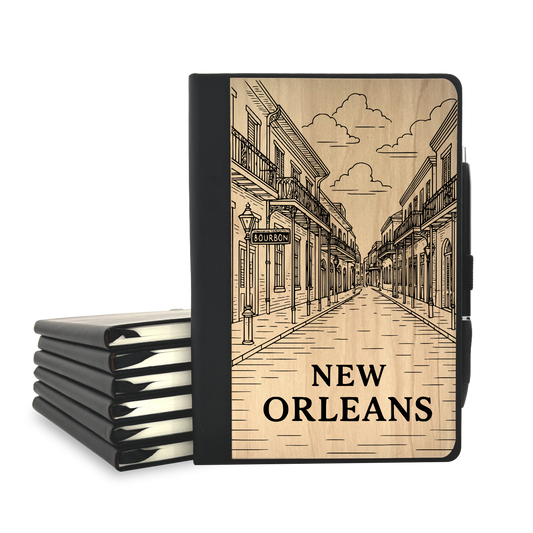 Bourbon Street - Wood Cover Journal