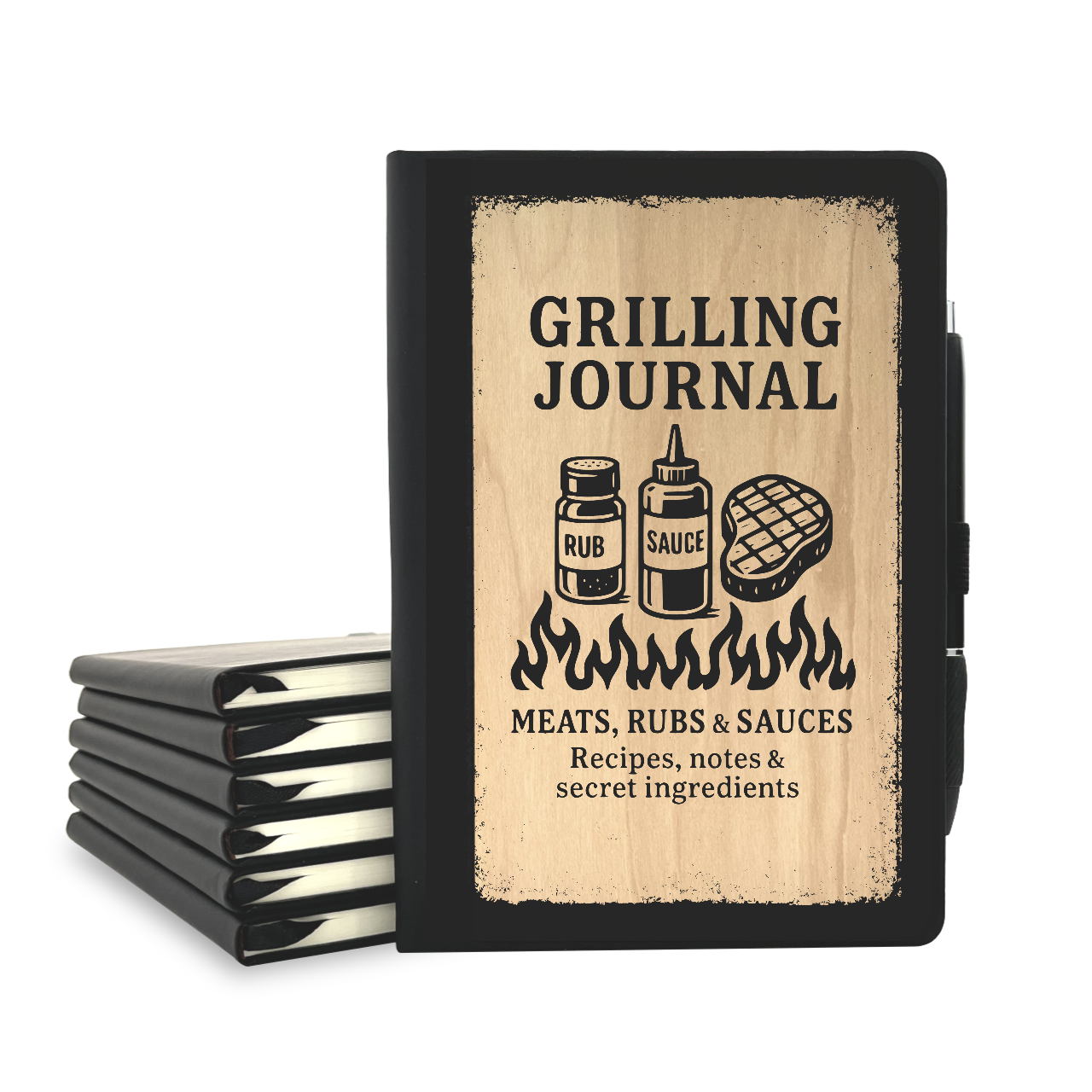 Grilling Journal - Wood Cover