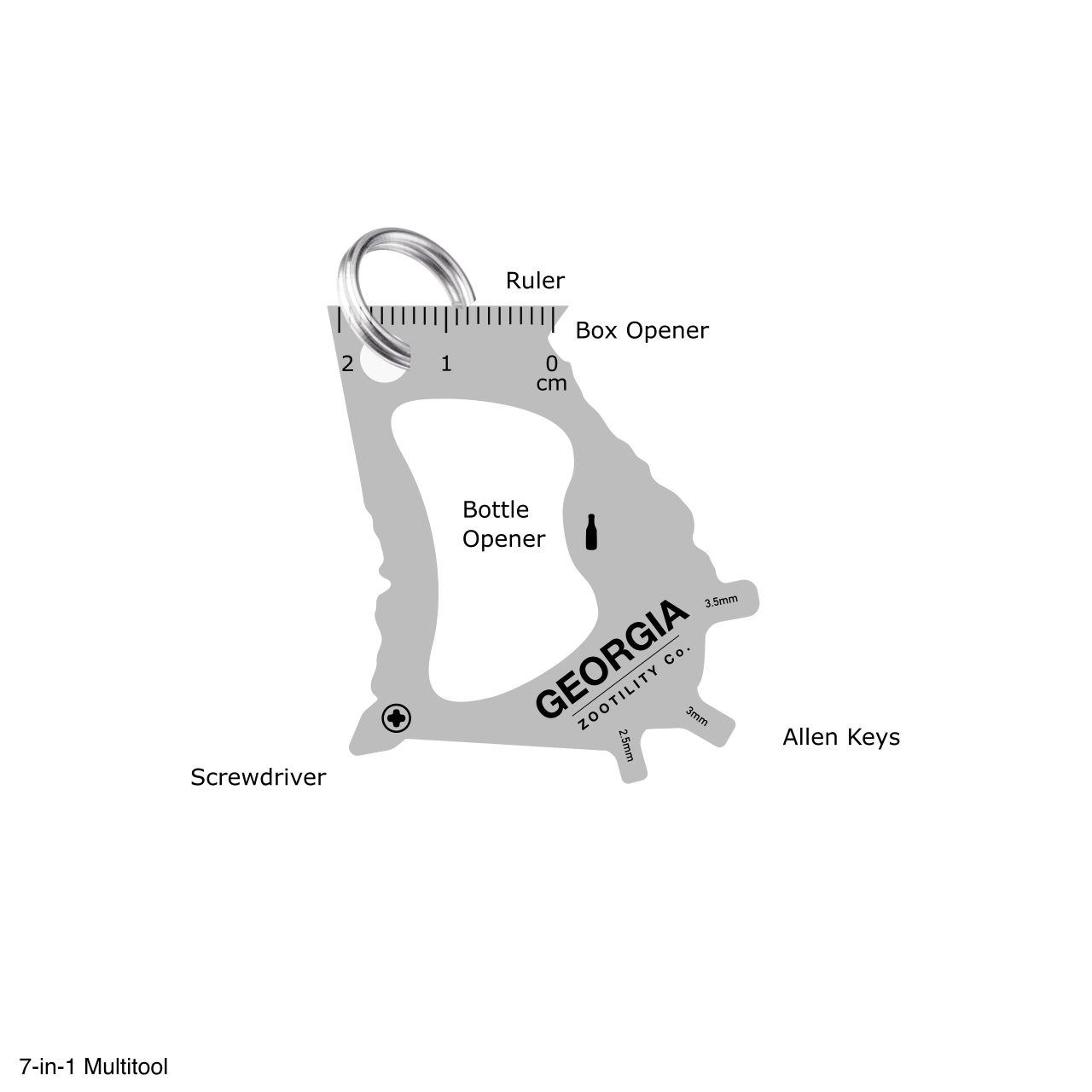 Georgia 7-in-1 Keychain Multi-Tool