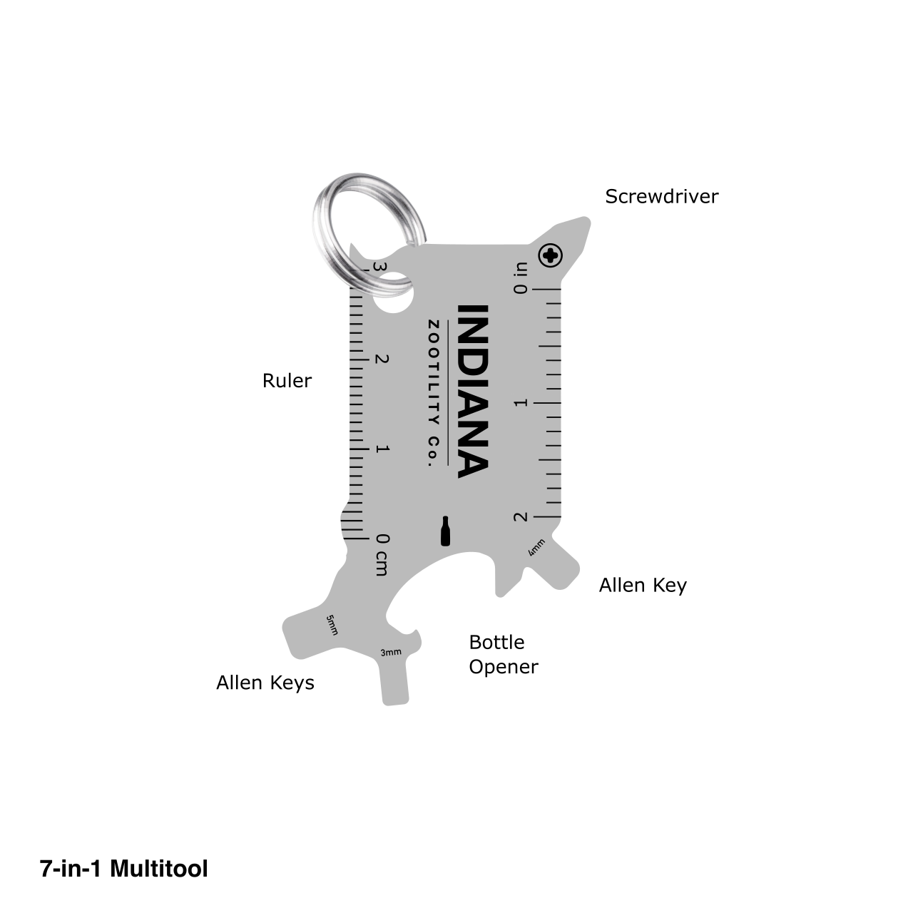 Indiana 7-in-1 Keychain Multi-Tool