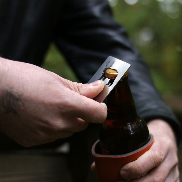 "Beer & Friends" Bottle Opener Card Lifestyle Image