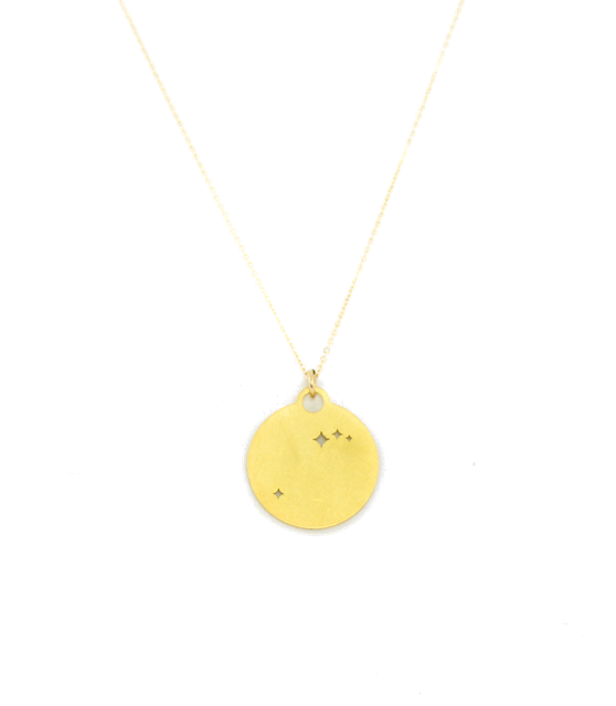 Zodiac Constellation Gold Pendant