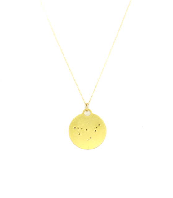Zodiac Constellation Gold Pendant
